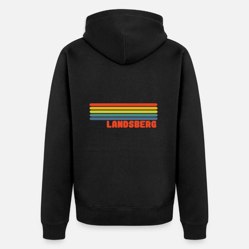Landsberg - Unisex Premium Bio Zip Hoodie - Schwarz