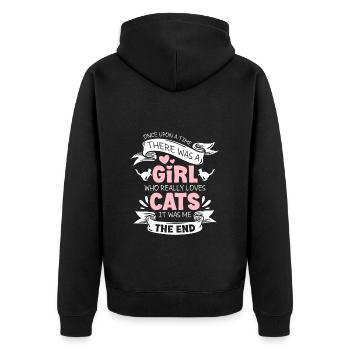 Maître Tigre Chat - Veste à capuche bio Premium Unisexe - noir - Dos - Nico (187cm)