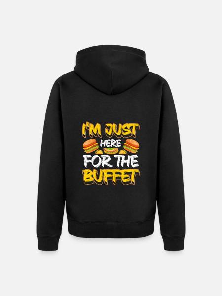 Buffet Counter Meal Delicacies - Unisex Premium Organic Zip Hoodie - black