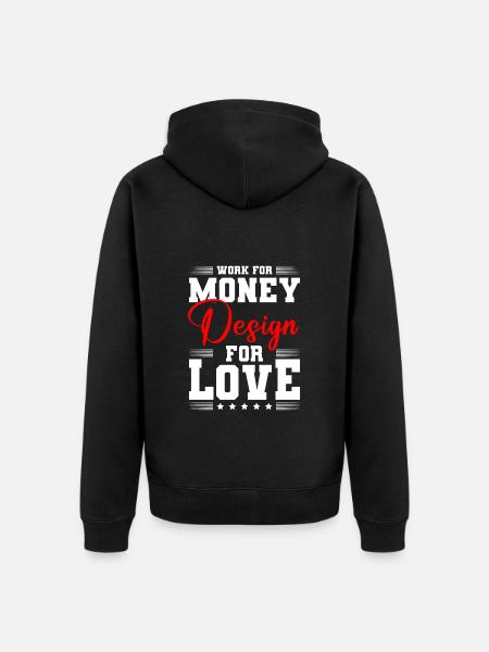 Designer Profession Artist - Unisex Premium Organic Zip Hoodie - black