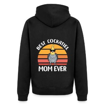 Cockatiel Idée cadeau | Animaux de compagnie Oiseaux Oiseaux - Veste à capuche bio Premium Unisexe - noir - Dos - Nico (187cm)
