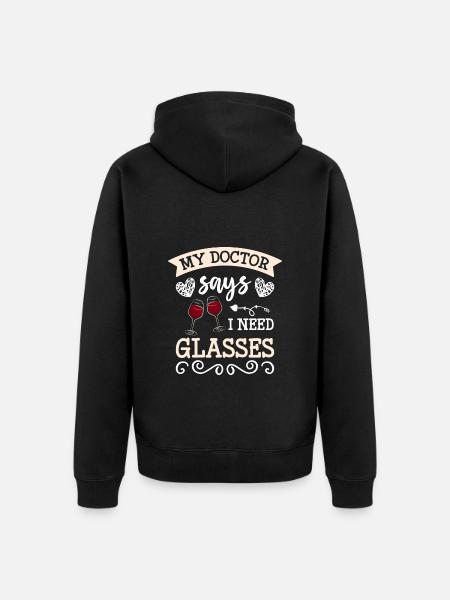 Arzt Schmerz - Unisex Premium Bio Zip Hoodie - Schwarz