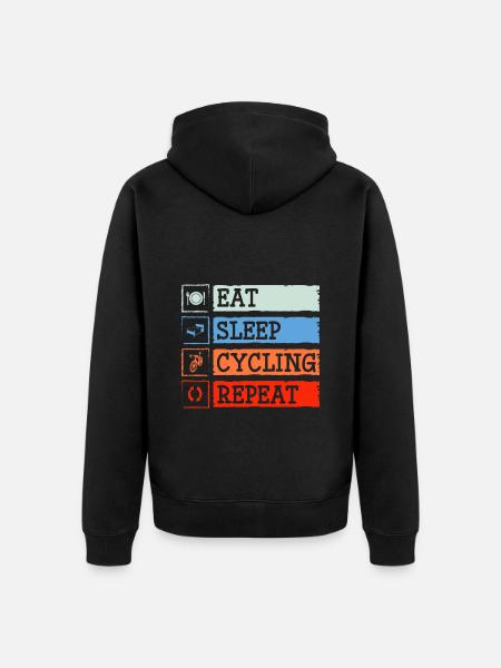 Fietser Wielrenner - Uniseks Premium bio ziphoodie - zwart