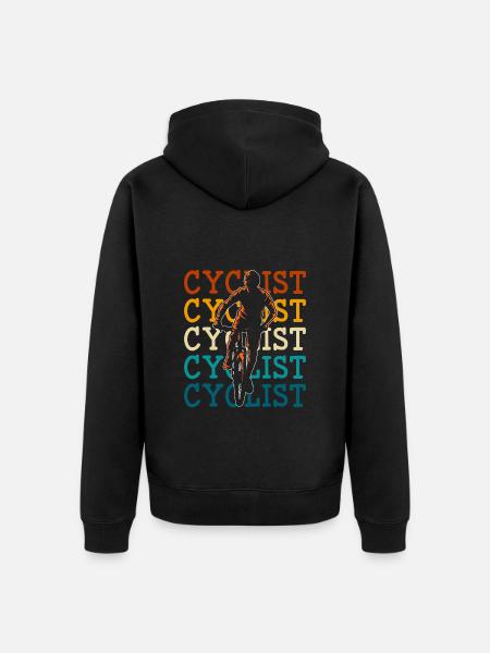 Radsport Fahrradfahrer Sportlich - Unisex Premium Bio Zip Hoodie - Schwarz