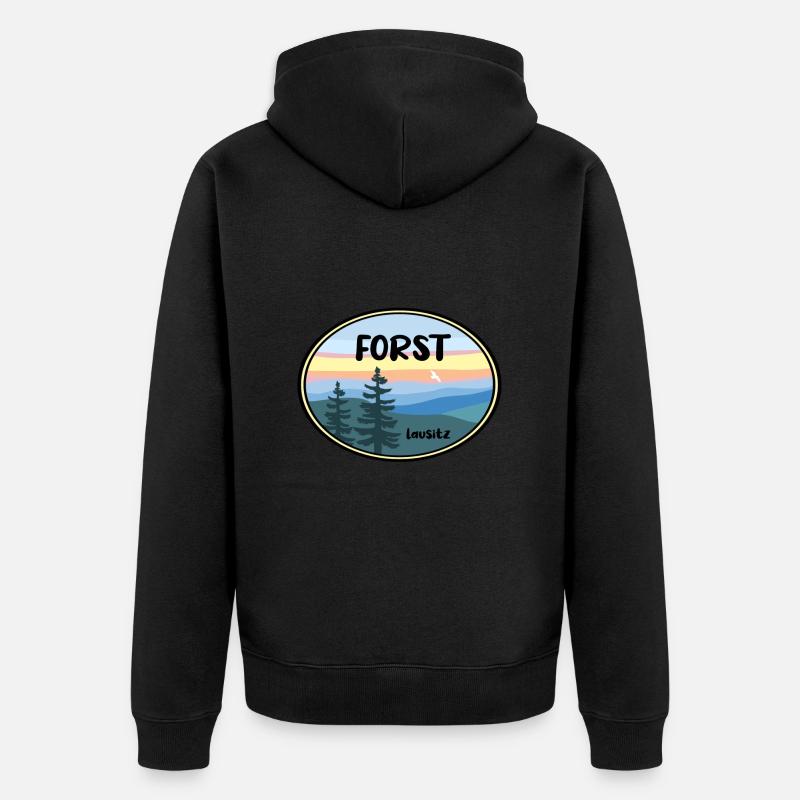 Forst Lausitz - Unisex Premium Bio Zip Hoodie - Schwarz