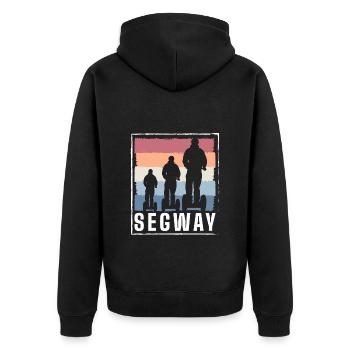 Scooter Segway Tour E-Scooter Activities - Unisex Premium Organic Zip Hoodie - black - Back - Nico (187cm)