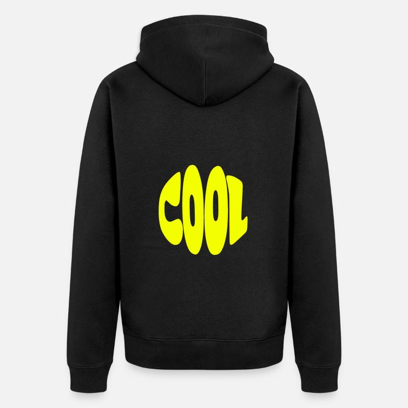 Cool Yellow Comic - Veste à capuche bio Premium Unisexe - noir