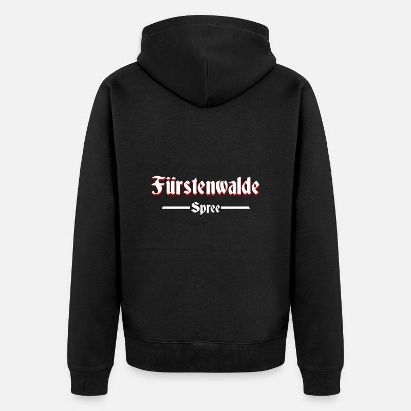 Fürstenwalde Spree - Unisex Premium Bio Zip Hoodie - Schwarz