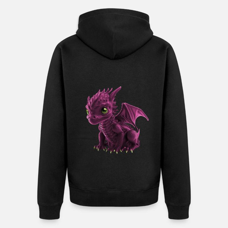Bébé Dragon Rose - Veste à capuche bio Premium Unisexe - noir