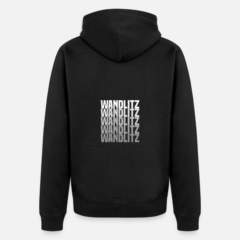 Wandlitz - Unisex Premium Bio Zip Hoodie - Schwarz