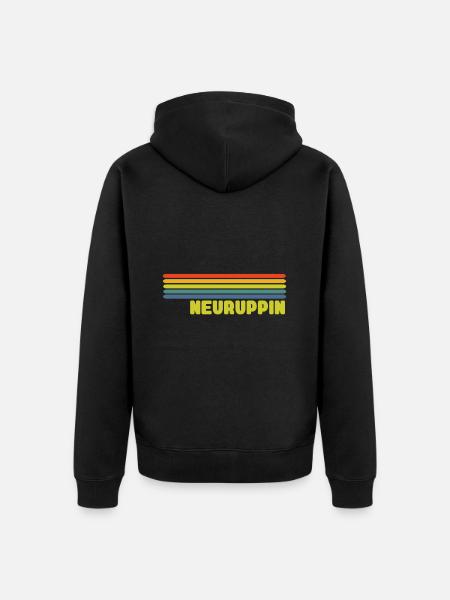 Neuruppin - Unisex Premium Bio Zip Hoodie - Schwarz