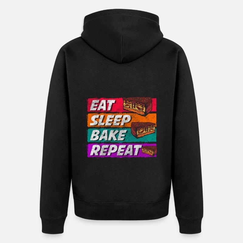Gâteau Baker Dessert sucré - Veste à capuche bio Premium Unisexe - noir