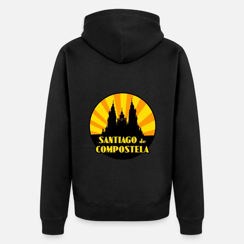 Saint-Jacques-de-Compostelle - Veste à capuche bio Premium Unisexe - noir