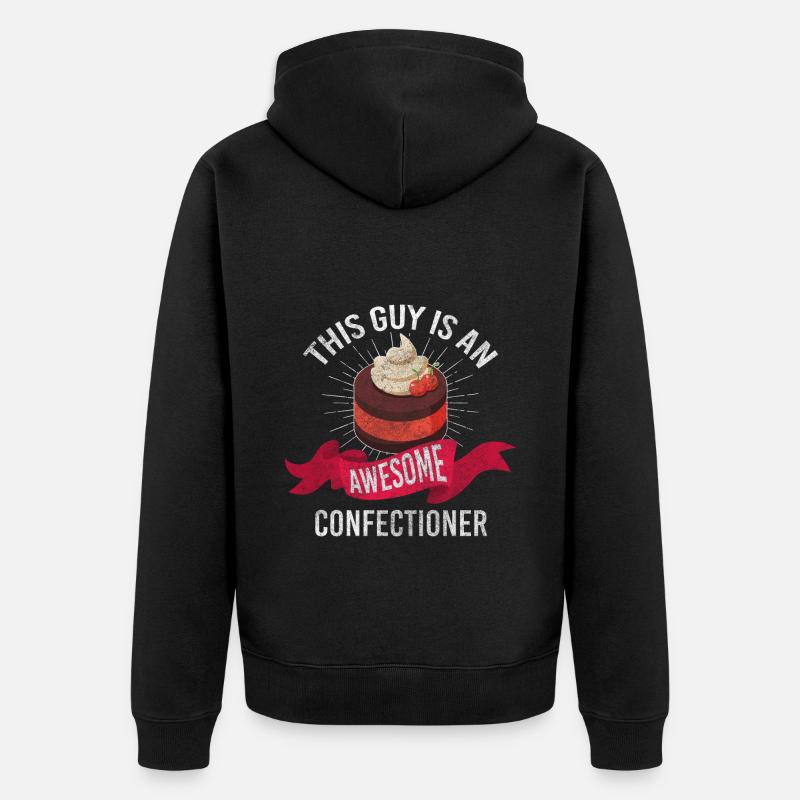 Kuchen Bäcker Dessert - Unisex Premium Bio Zip Hoodie - Schwarz