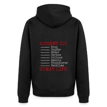 Alchemist Potions Symbol Witchcraft - Unisex Premium Organic Zip Hoodie - black - Back - Nico (187cm)