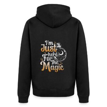 Chemistry Herbs Sign Witchcraft - Unisex Premium Organic Zip Hoodie - black - Back - Nico (187cm)