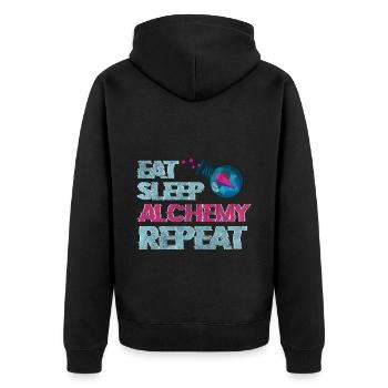 Alchemist Healing Sign Research - Unisex Premium Organic Zip Hoodie - black - Back - Nico (187cm)