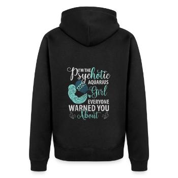 Signe du zodiaque Janvier Uranus mois de naissance - Veste à capuche bio Premium Unisexe - noir - Dos - Nico (187cm)