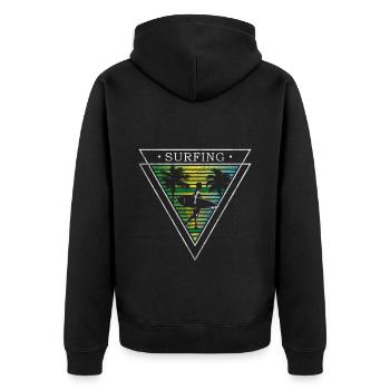 Surfer Sea Windsurfer Cool - Veste à capuche bio Premium Unisexe - noir - Dos - Nico (187cm)