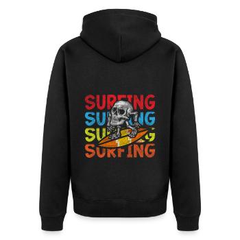 Sports nautiques Planche à voile Cool - Veste à capuche bio Premium Unisexe - noir - Dos - Nico (187cm)