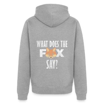 Forest Smart Wilderness - Unisex Premium Organic Zip Hoodie - heather grey - Back - Nico (187cm)