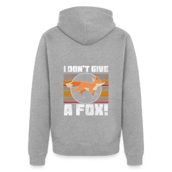 Animal Animals Smart - Unisex Premium Organic Zip Hoodie - heather grey - Back - Nico (187cm)