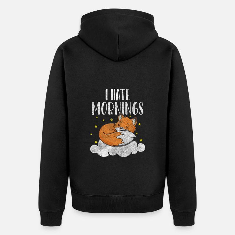 Fox Wisdom Hunter - Veste à capuche bio Premium Unisexe - noir