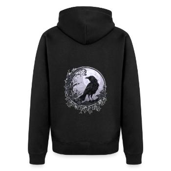 Corbeau - Veste à capuche bio Premium Unisexe - noir - Dos - Nico (187cm)