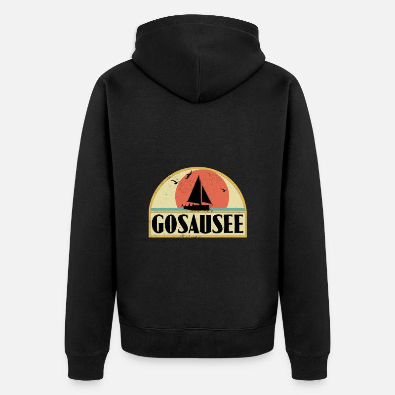 Gosausee - Unisex Premium Bio Zip Hoodie - Schwarz