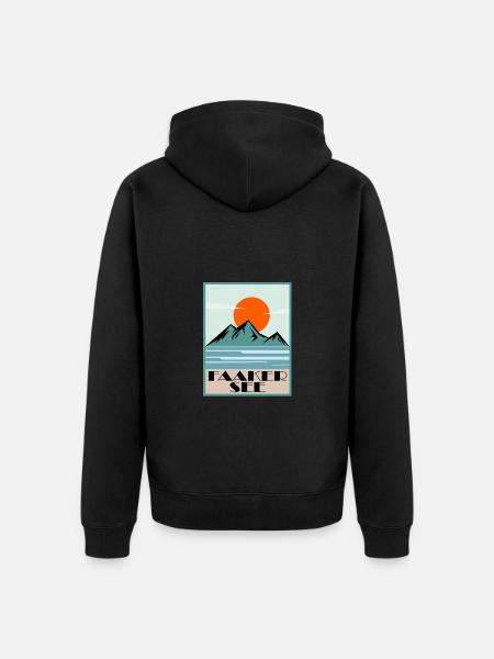 Faaker See - Unisex Premium Bio Zip Hoodie - Schwarz