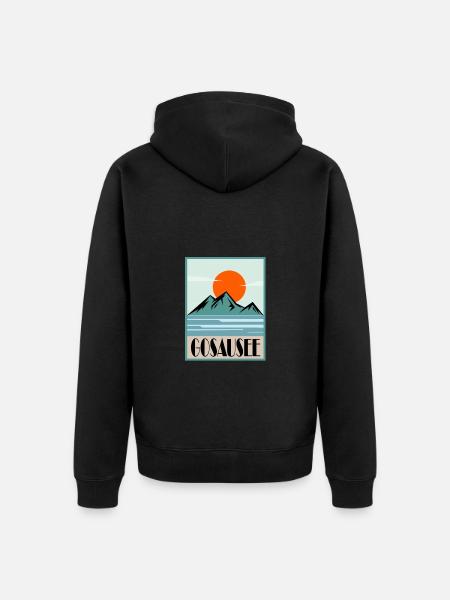 Gosausee - Unisex Premium Bio Zip Hoodie - Schwarz