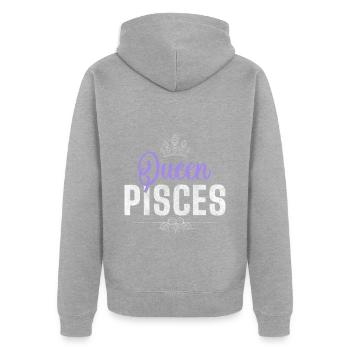 Tierkreiszeichen Neptun Sternbild - Unisex Premium Bio Zip Hoodie - Grau meliert - Hinten - Nico (187cm)