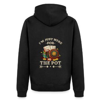 Casino Gambling Hold'em Game - Unisex Premium Organic Zip Hoodie - black - Back - Nico (187cm)