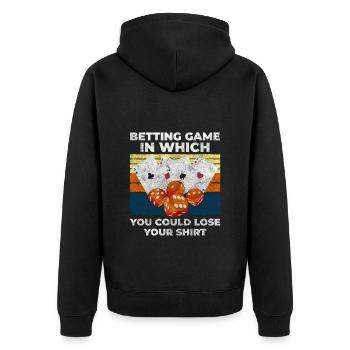 Jeu de cartes Jeu de Blackjack Coeur - Veste à capuche bio Premium Unisexe - noir - Dos - Nico (187cm)