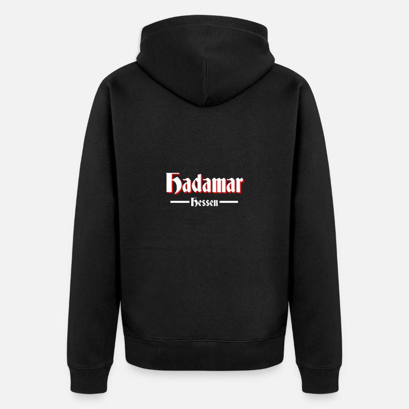 Hadamar - Unisex Premium Bio Zip Hoodie - Schwarz