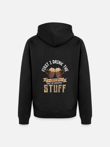 Gaststätte Feier Wirtschaft - Unisex Premium Bio Zip Hoodie - Schwarz