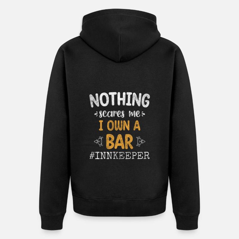 Wirtshaus Bar Tabak - Unisex Premium Bio Zip Hoodie - Schwarz