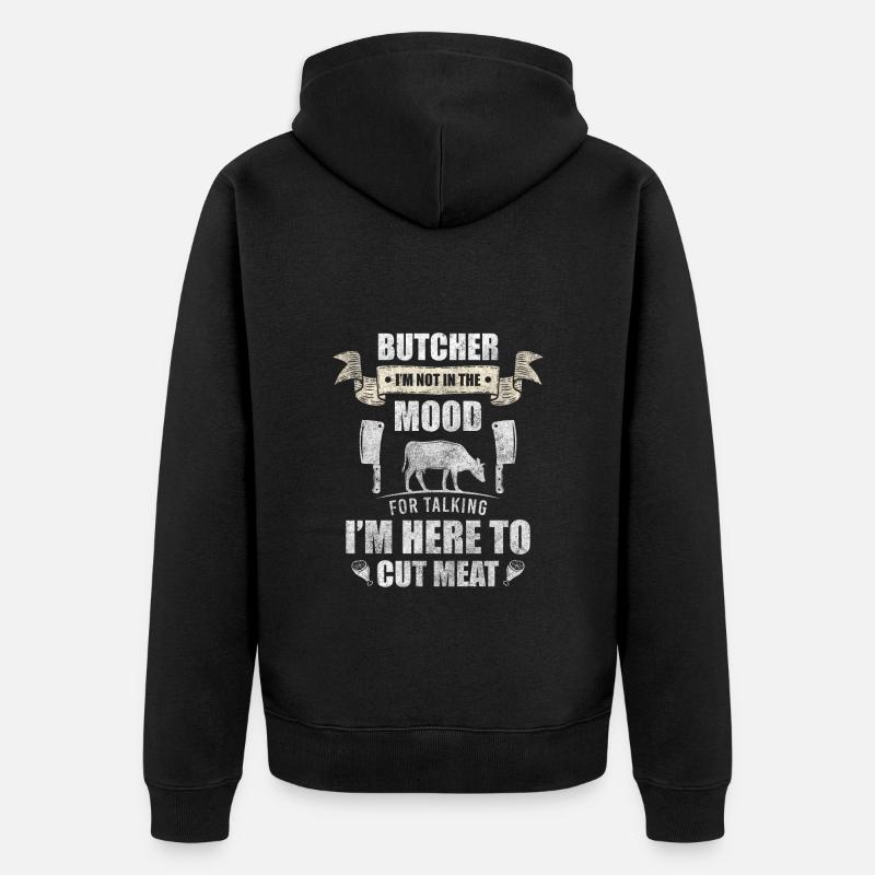 Travail de steak de boucher - Veste à capuche bio Premium Unisexe - noir