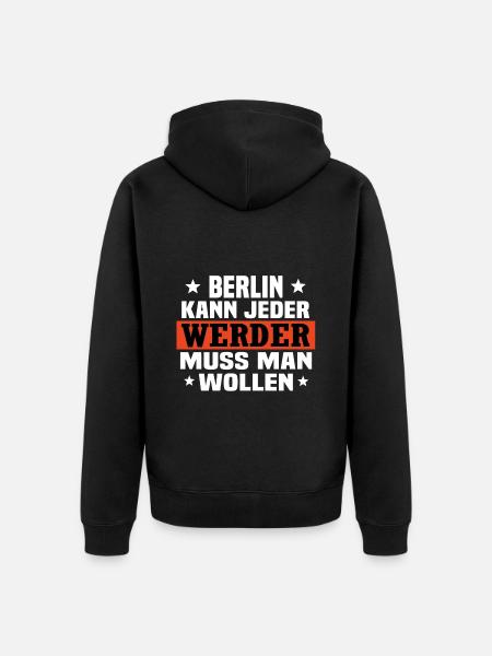 Werder Havel - Unisex Premium Bio Zip Hoodie - Schwarz