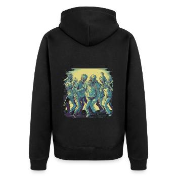 Dancing Zombies - Motif de zombie effrayant - Veste à capuche bio Premium Unisexe - noir - Dos - Nico (187cm)