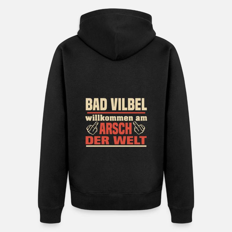 Bad Vilbel - Unisex Premium Bio Zip Hoodie - Schwarz