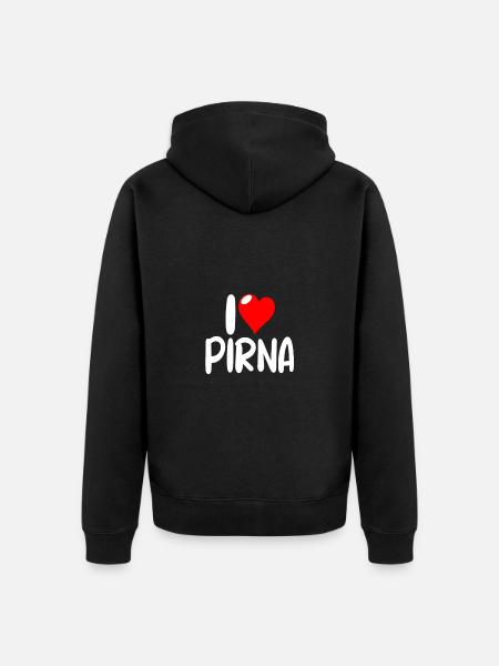 Pirna - Unisex Premium Bio Zip Hoodie - Schwarz