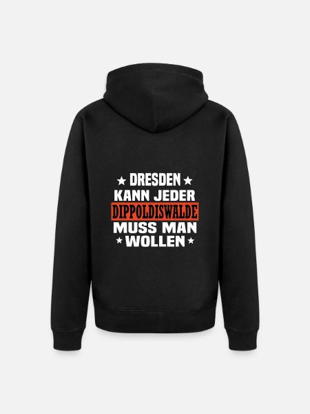 Dippoldiswalde - Unisex Premium Bio Zip Hoodie - Schwarz