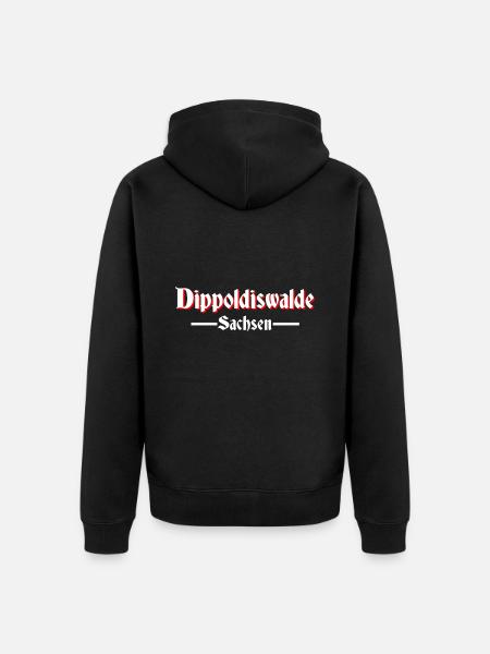 Dippoldiswalde - Unisex Premium Bio Zip Hoodie - Schwarz