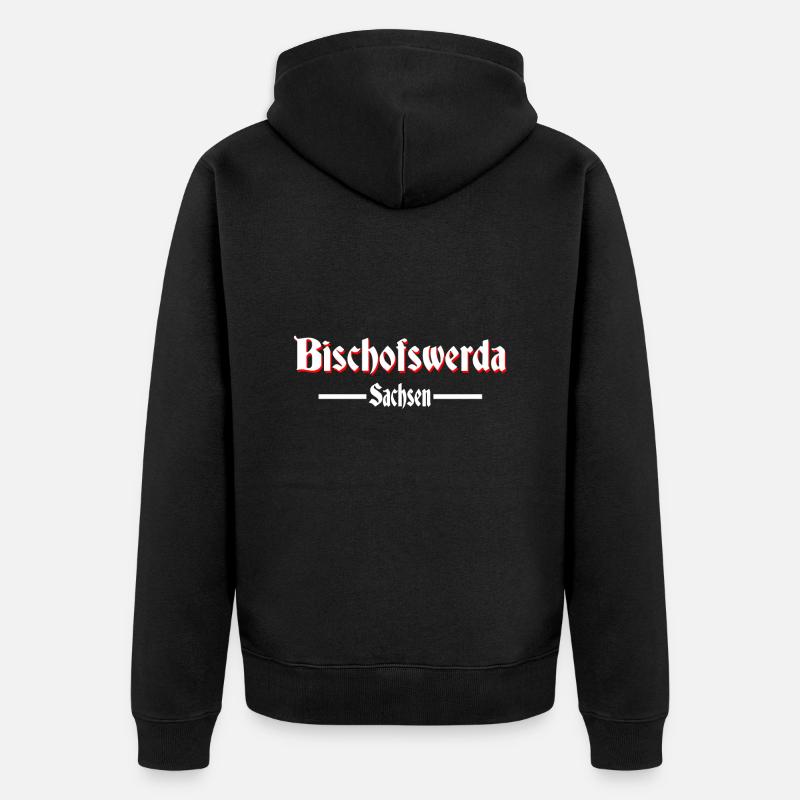 Bischofswerda - Unisex Premium Bio Zip Hoodie - Schwarz