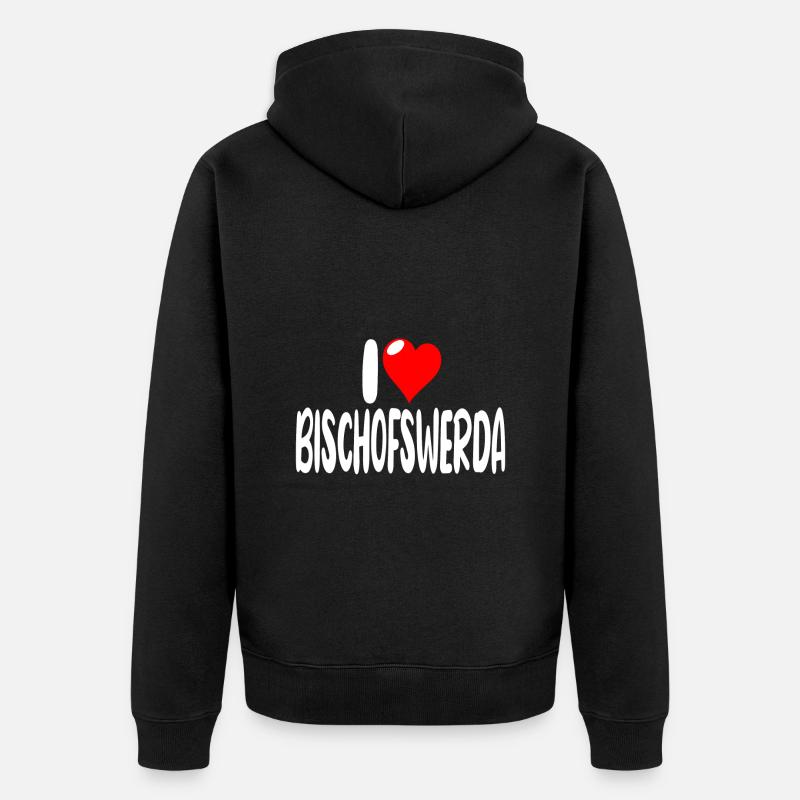 Bischofswerda - Unisex Premium Bio Zip Hoodie - Schwarz