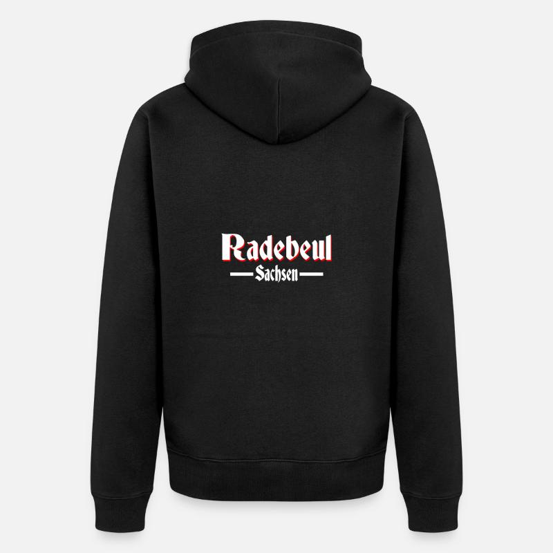Radebeul - Unisex Premium Bio Zip Hoodie - Schwarz