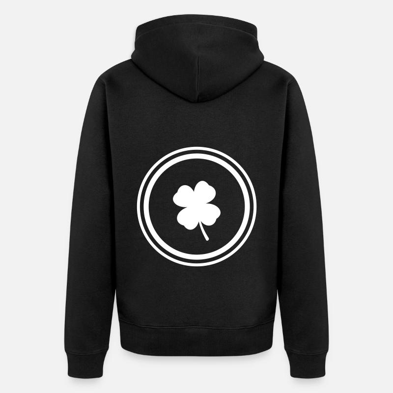 Symbole du trèfle - Veste à capuche bio Premium Unisexe - noir