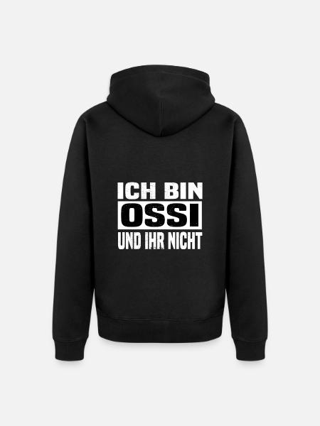 ossi und ihr nicht - Unisex Premium Bio Zip Hoodie - Schwarz