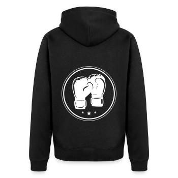 Gants de boxe Symbole Boxe Sport - Veste à capuche bio Premium Unisexe - noir - Dos - Nico (187cm)
